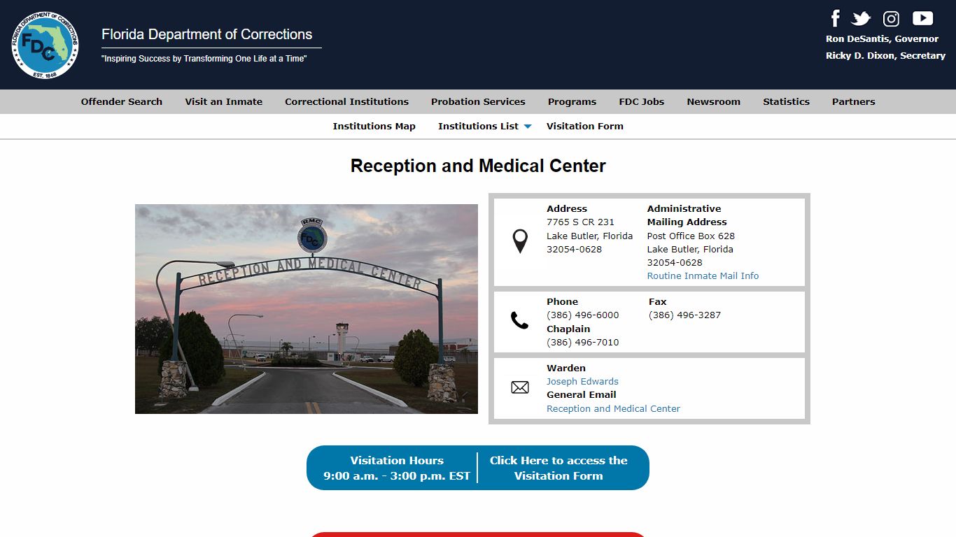 Reception and Medical Center -- Florida Department of ...